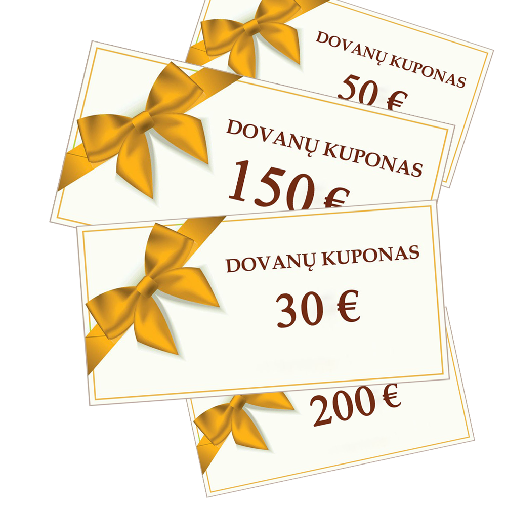 VISI dovanu kuponai 30 50 100 eur   gimtadienio dovana vyrams moterims zmonai vyrui zentui sesei vaikinui dovanos kaledoms sukaktuviu jubiliejaus proga